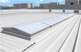 成都天府國際機(jī)場國航貨運(yùn)站—四川三角型電動(dòng)采光排煙天窗